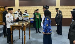 Lantik : Suasana Pelantikan pejabat yang dilakukan langsung oleh sekda Empat Lawang