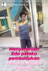 Caption poto : Screenshoot postingan Facebook milik @Darul Virgo