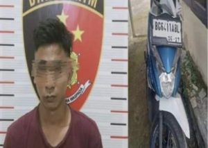 Widodi pelaku Curanmor Diringkus Polisi, (Poto: Humas Polres Muba)