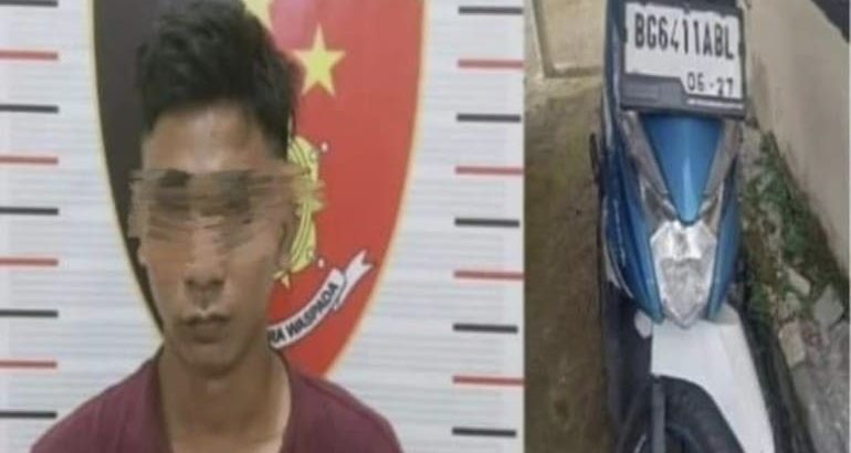 Widodi pelaku Curanmor Diringkus Polisi, (Poto: Humas Polres Muba)