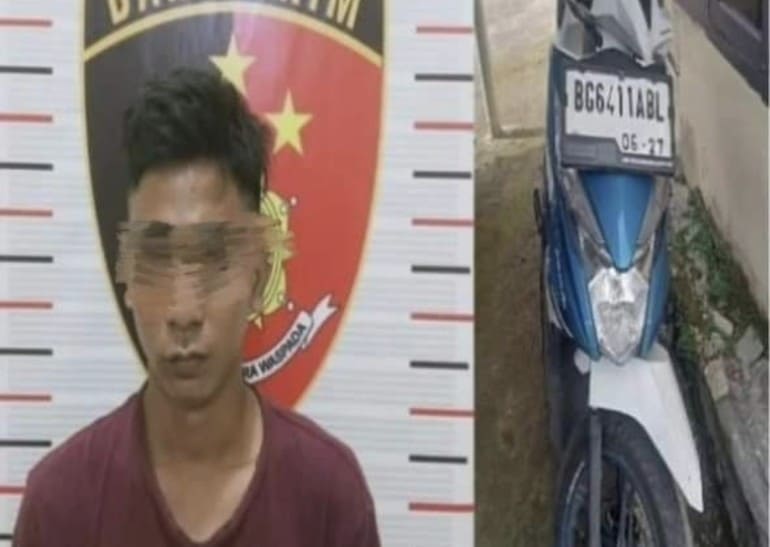 Widodi pelaku Curanmor Diringkus Polisi, (Poto: Humas Polres Muba)
