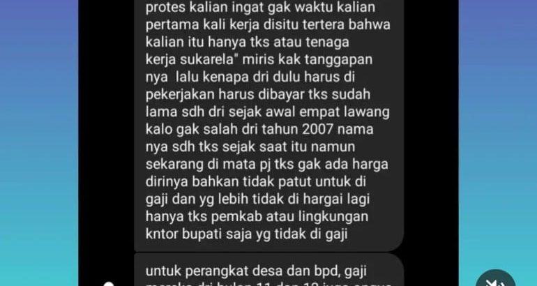 Ss curhatan hati seorang tks di media sosial instagram. (Fir/KBR4L)