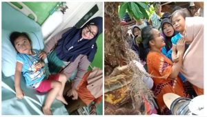 Bocah 5 tahun (Serli) ditemukan dengan keadaan selamat. (Poto: Fir/Kabarempatlawang.com)